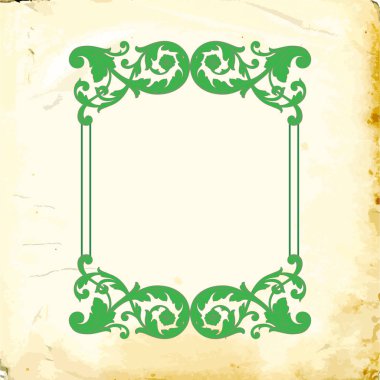 Tasarım için vintage elementlerin vektör barok 'u. 