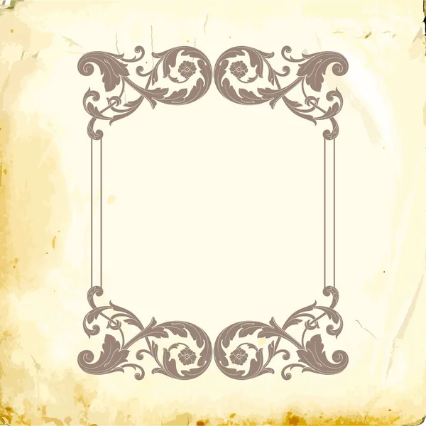 Tasarım için vintage elementlerin vektör barok 'u. 