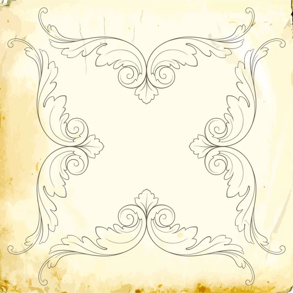 Tasarım için vintage elementlerin vektör barok 'u. 