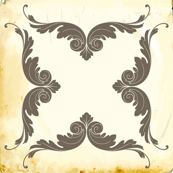 Vecteur baroque d'éléments vintage pour le design . — Image vectorielle