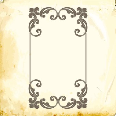 Tasarım için vintage elementlerin vektör barok 'u. 