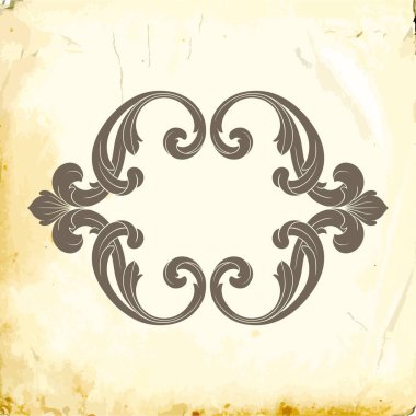 Tasarım için vintage elementlerin vektör barok 'u. 