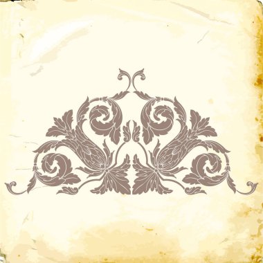 Tasarım için vintage elementlerin vektör barok 'u. 