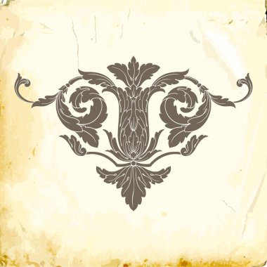 Tasarım için vintage elementlerin vektör barok 'u. 