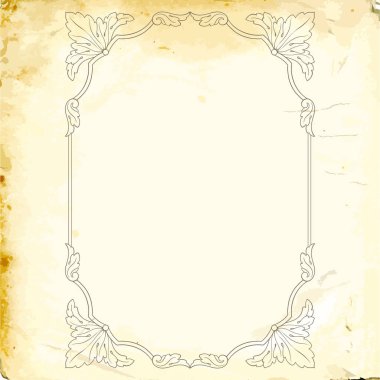 Tasarım için vintage elementlerin vektör barok 'u. 