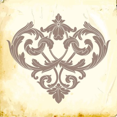 Tasarım için vintage elementlerin vektör barok 'u. 