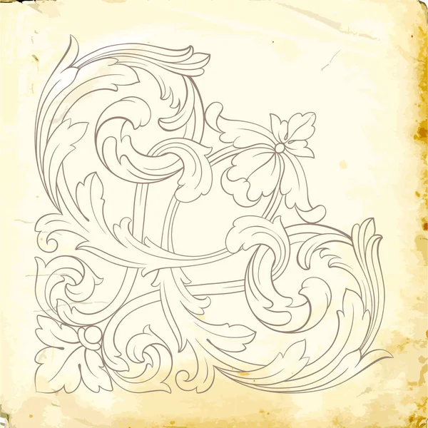 Tasarım için vintage elementlerin vektör barok 'u. 