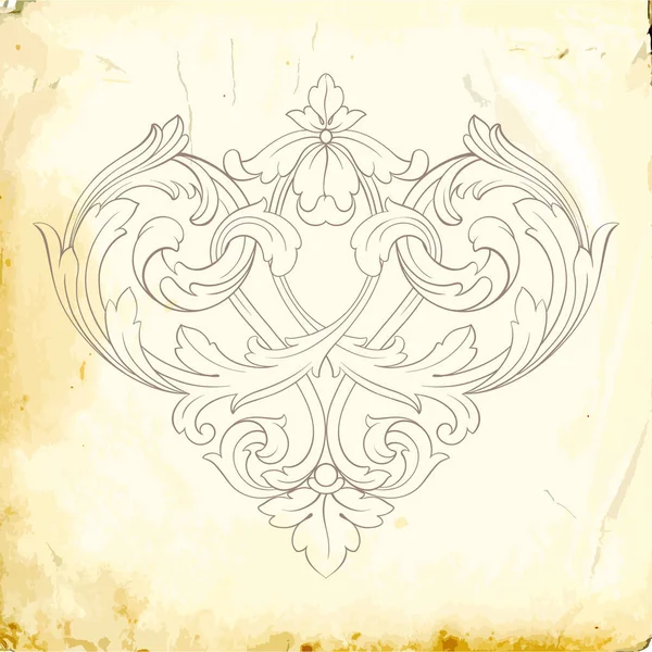 Tasarım için vintage elementlerin vektör barok 'u. 