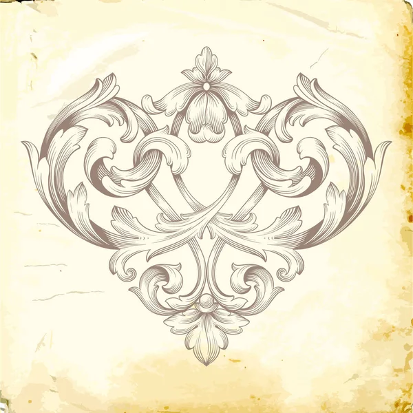 Tasarım için vintage elementlerin vektör barok 'u. 