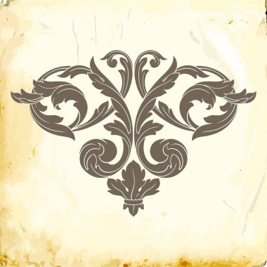 Tasarım için vintage elementlerin vektör barok 'u. 