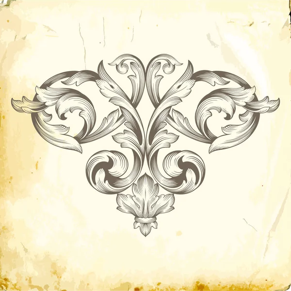 Tasarım için vintage elementlerin vektör barok 'u. 