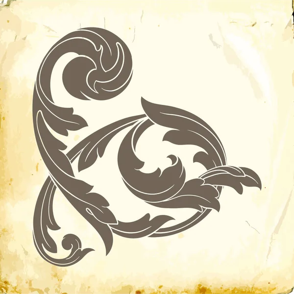 Tasarım için vintage elementlerin vektör barok 'u. 