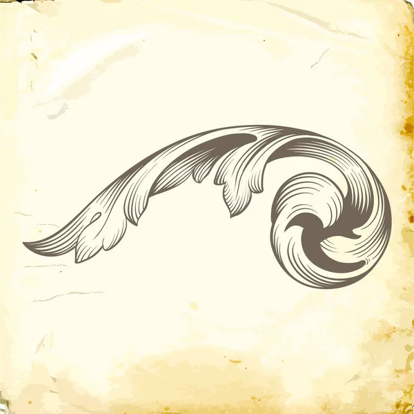 Tasarım için vintage elementlerin vektör barok 'u. 