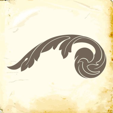 Tasarım için vintage elementlerin vektör barok 'u. 