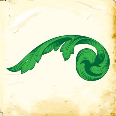 Tasarım için vintage elementlerin vektör barok 'u. 