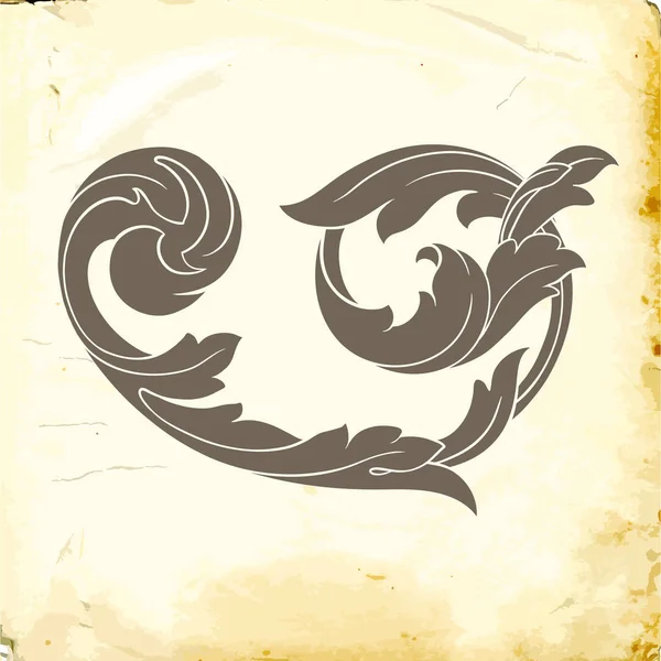 Tasarım için vintage elementlerin vektör barok 'u. 