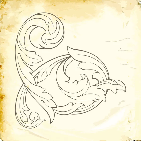 Tasarım için vintage elementlerin vektör barok 'u. 