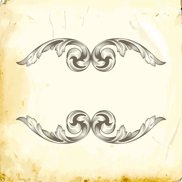 Tasarım için vintage elementlerin vektör barok 'u. 