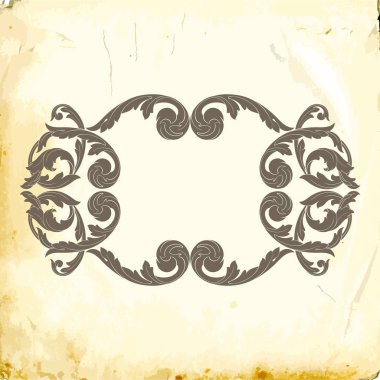 Tasarım için vintage elementlerin vektör barok 'u. 