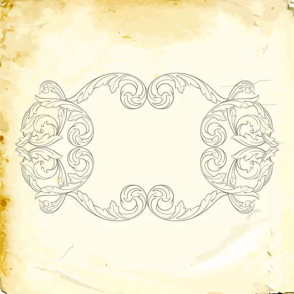 Tasarım için vintage elementlerin vektör barok 'u. 