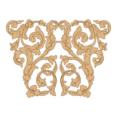 Retro Barok süsleme öğesi