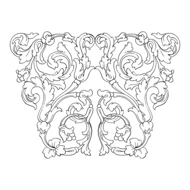 Retro Barok süsleme öğesi