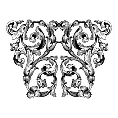 Retro Barok süsleme öğesi