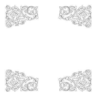 Retro Barok süsleme öğesi