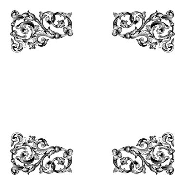 Retro Barok süsleme öğesi