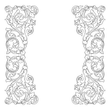 Retro Barok süsleme öğesi