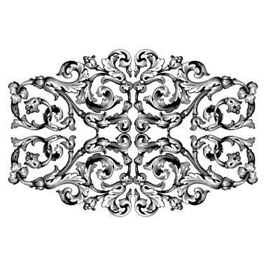 Retro Barok süsleme öğesi