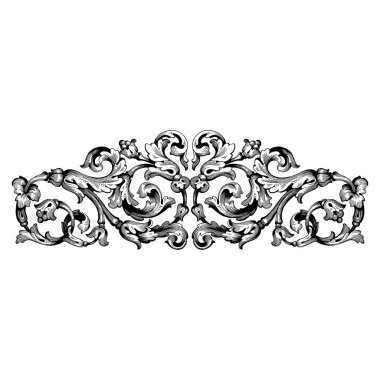 Retro Barok süsleme öğesi