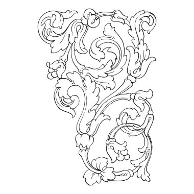 Retro Barok süsleme öğesi