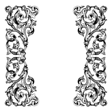 Retro Barok süsleme öğesi