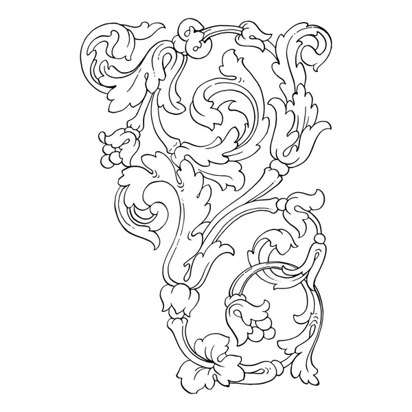 Retro Barok süsleme öğesi