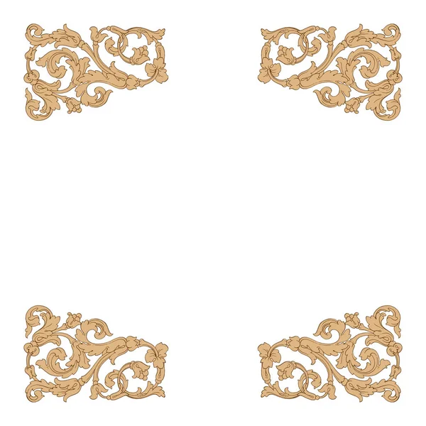 レトロなバロック様式の装飾要素 — ストックベクタ