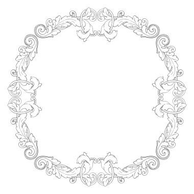 Retro Barok süsleme öğesi