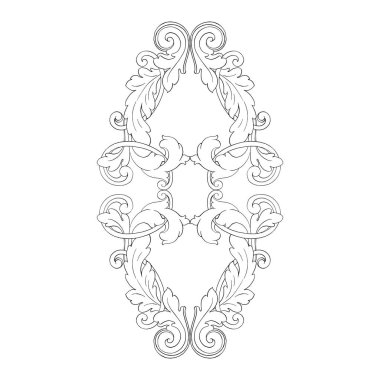 Retro Barok süsleme öğesi
