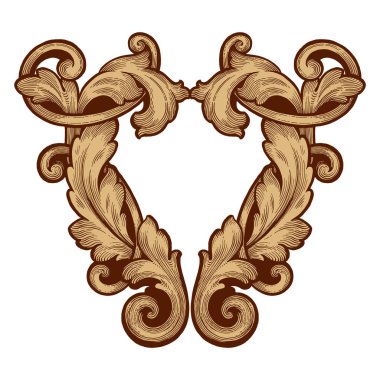 Retro Barok süsleme öğesi