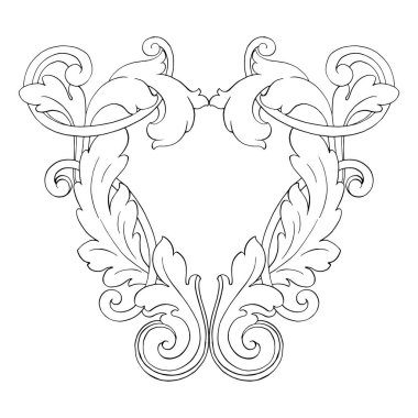 Retro Barok süsleme öğesi