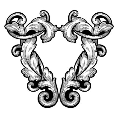 Retro Barok süsleme öğesi