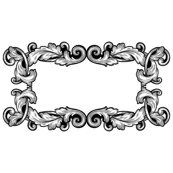 Retro baroque decorations element — Stock Vector