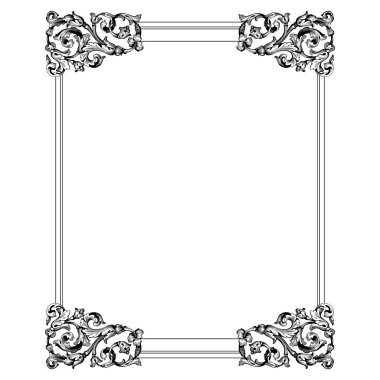 Retro Barok süsleme öğesi