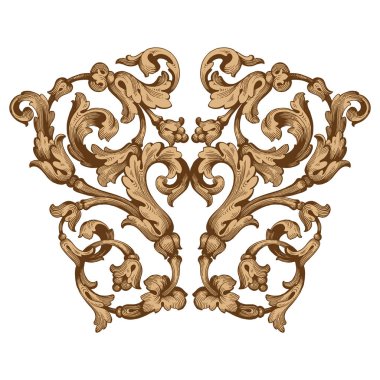 Retro Barok süsleme öğesi