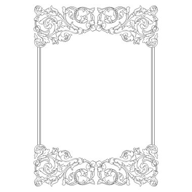 Retro Barok süsleme öğesi