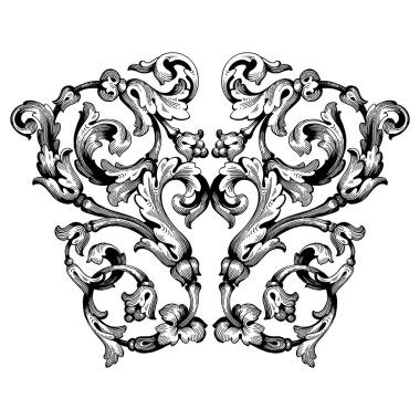 Retro Barok süsleme öğesi