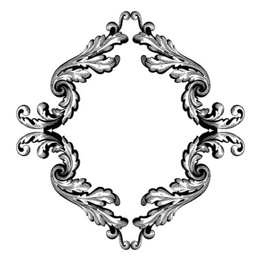 Retro Barok süsleme öğesi