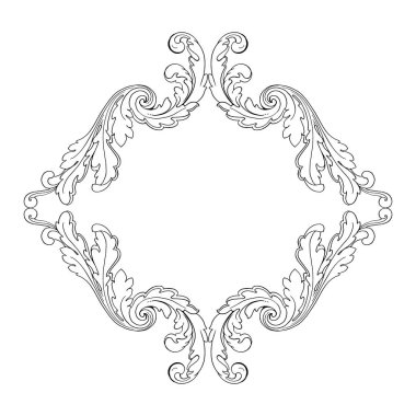 Retro Barok süsleme öğesi