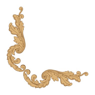 Retro Barok süsleme öğesi