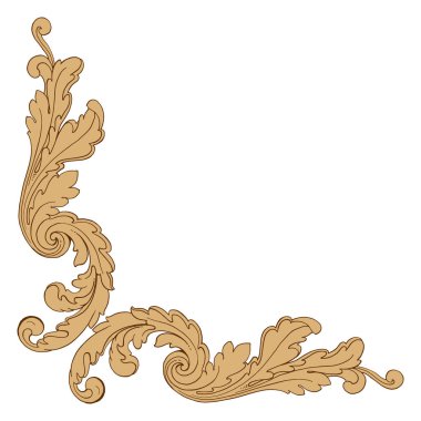Retro Barok süsleme öğesi